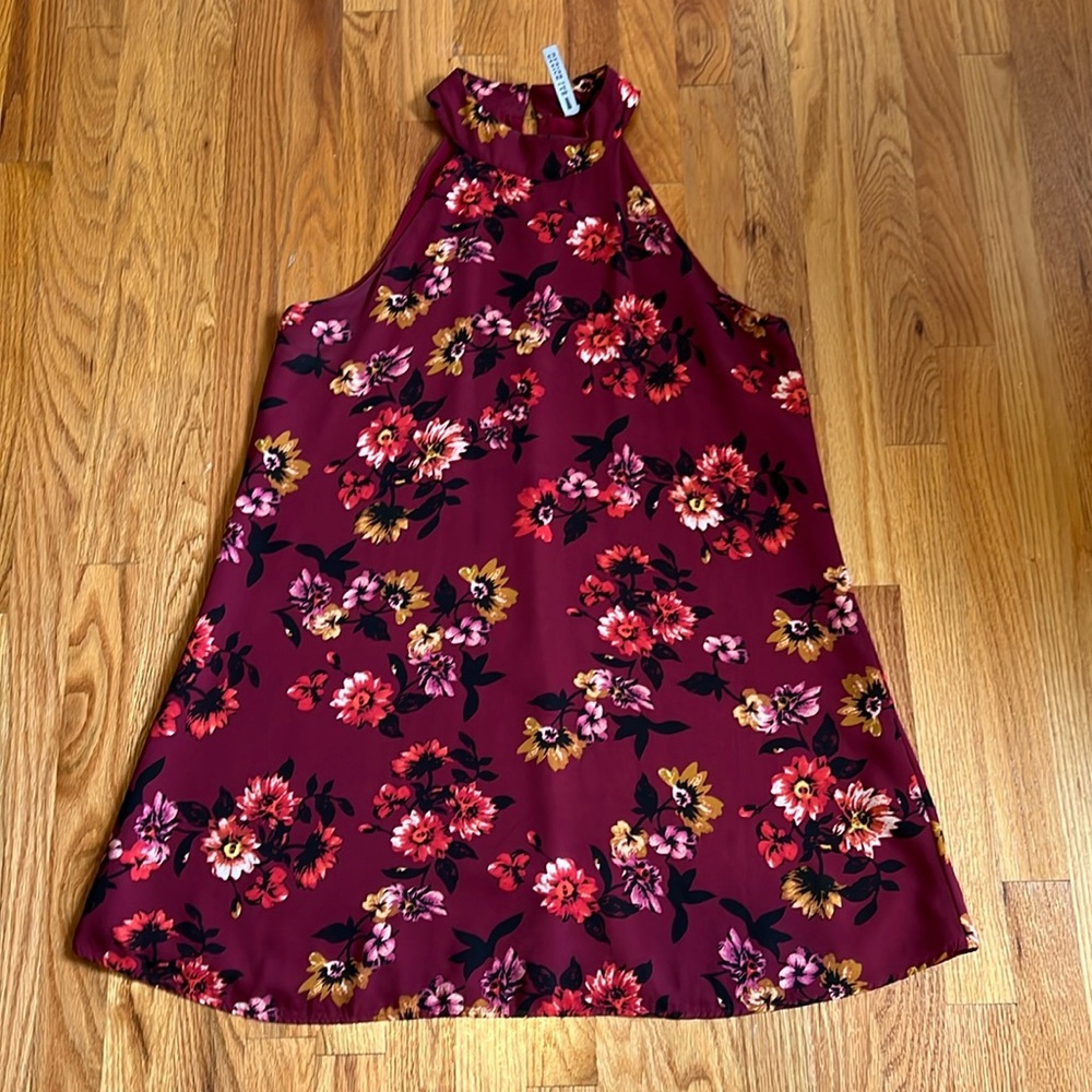 Design Lab Floral Dress Sleeveless, halter neckline